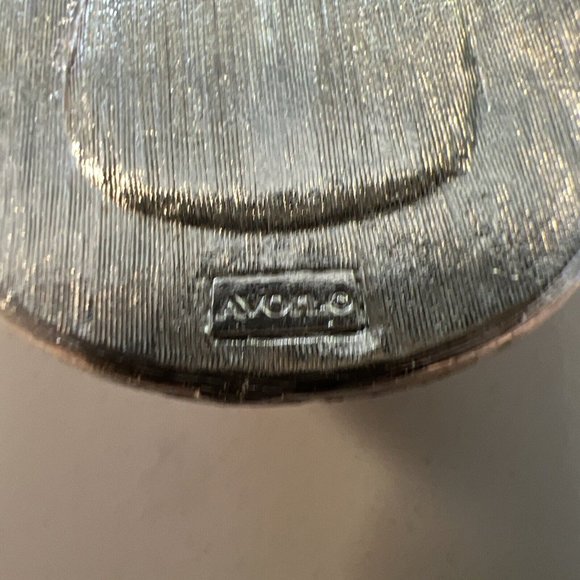 Vintage Avon Silver Necklace Pink Marble Stone Rhinestones Pendant Statement - Picture 4 of 4